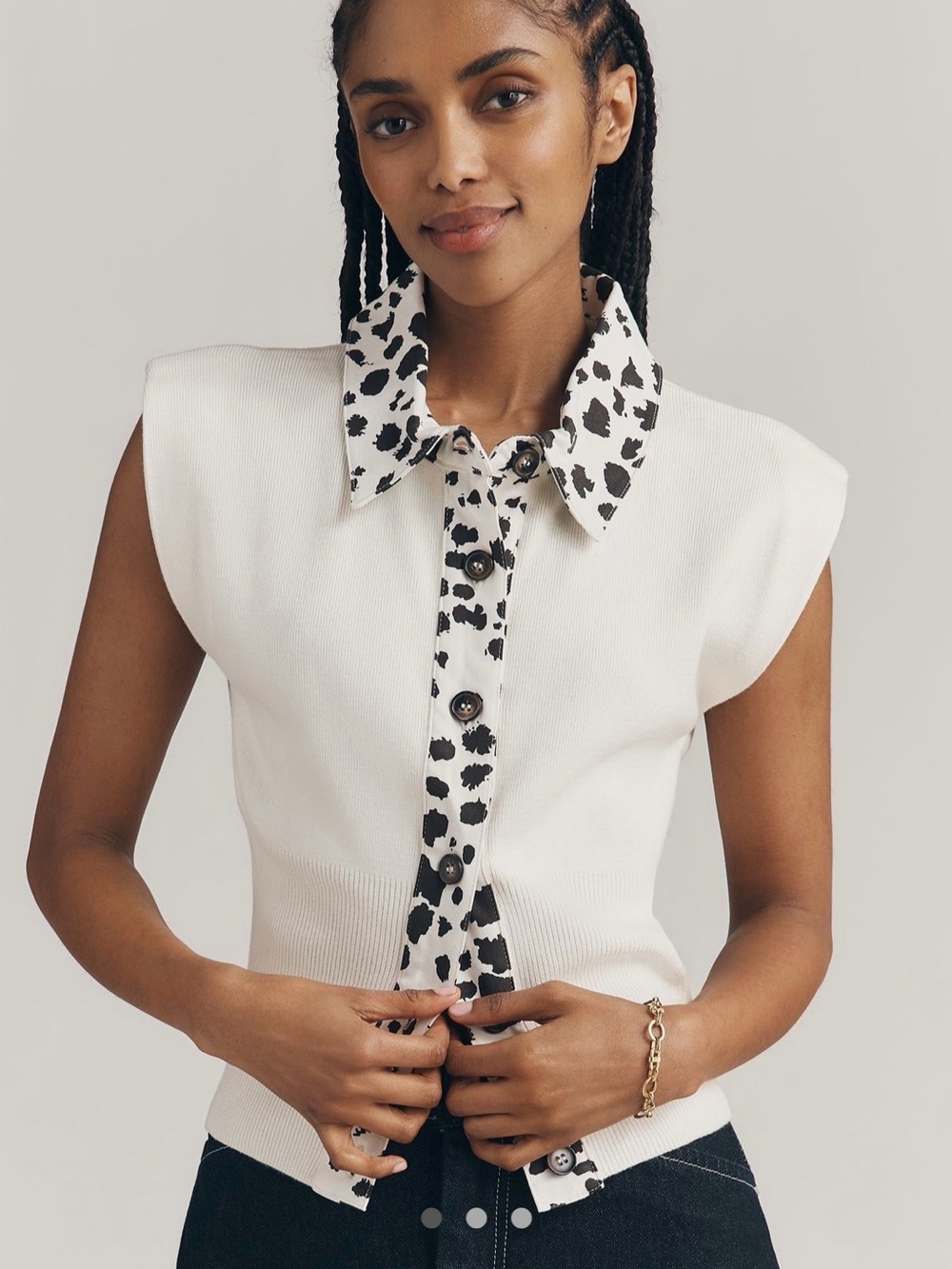 Anthropologie Collared Sweater Tank